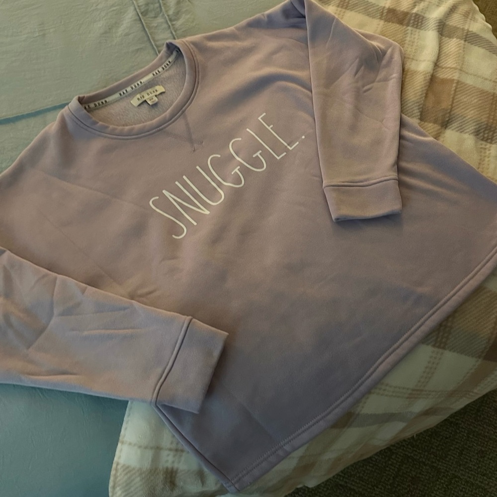 Rae Dunn “Snuggle” Crew Sweatshirt - Size Medium